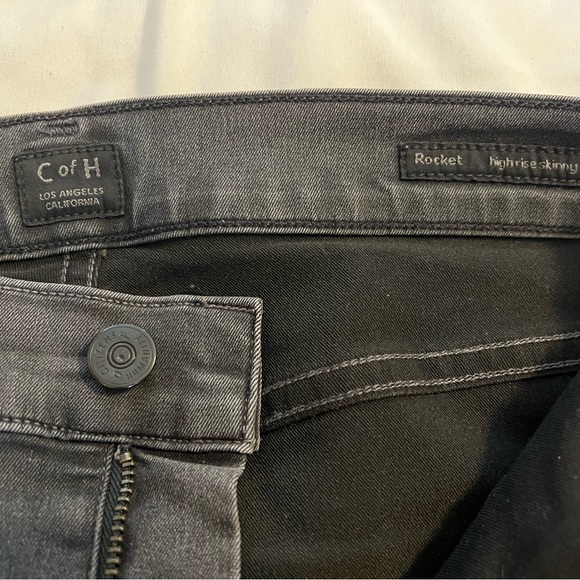 Citizens of Humanity Rocket High Rise Skinny in Distressed Dark Gray Sz 27 - Picture 6 of 15